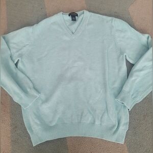 Brooks Brothers Sky Blue V-Neck Sweater